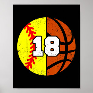 Mjuk Sketll Nummer 18 Tröja Rolig 18-årsdag Poster