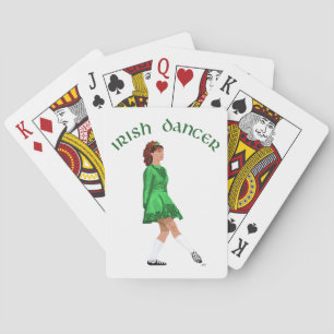 Mjuk sko irländsk dansare i grönt casinokort