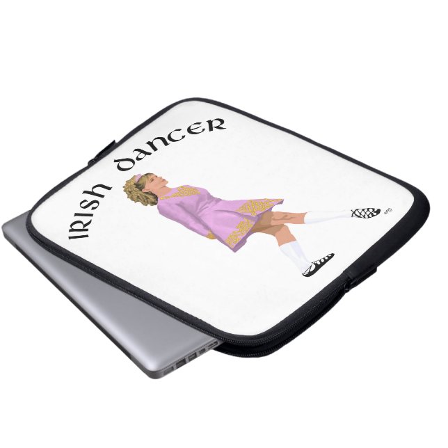 Mjuk sko irländsk dansare i rosa laptop sleeve (Framre botten)