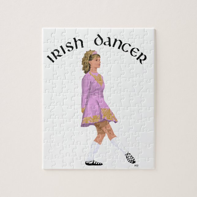 Mjuk sko irländsk dansare i rosa pussel (Vertikal)
