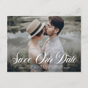 Mjuk skriptSpara - vårt överlagringsfoto för datum Meddelande Vykort