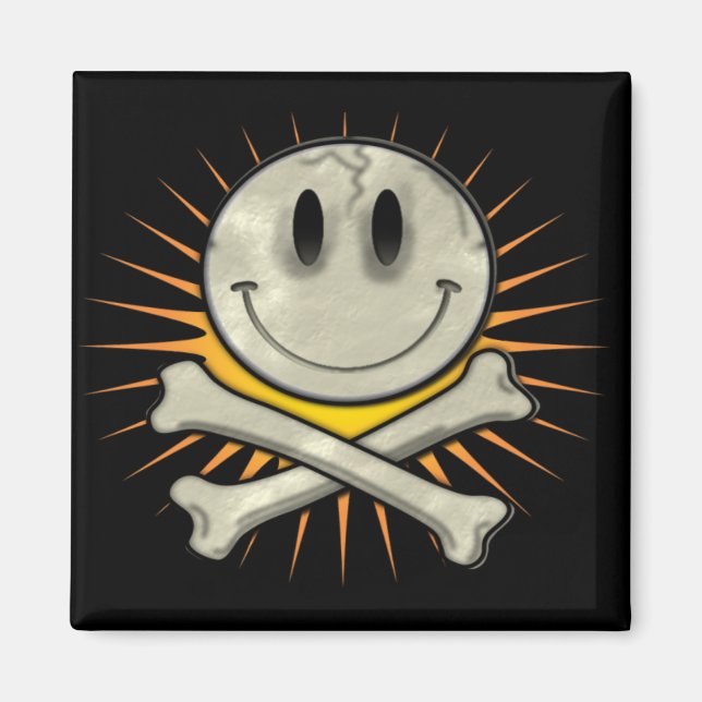 Mjuk Skull och Crossbone Magnet (Framsidan)