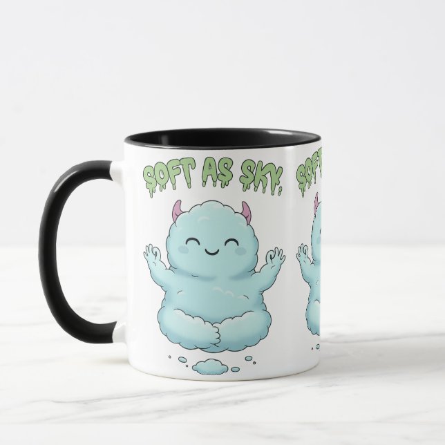 Mjuk som himmel: Kawaii-molnmonster Zen-yoga & med Mugg (Vänster)