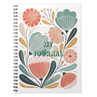 Mjuk sommar blomspiralfoto anteckningsbok