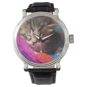 Mjuk Sömnig nyfödd Kitten Photograph Armbandsur
