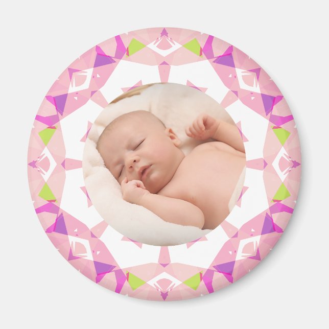 Mjuk Söt Pastels Anpassningsbar Jul Foto Bild Magnet (Framsidan)