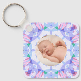 Mjuk Söt Pastels Anpassningsbar Jul Foto Bild Nyckelring