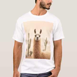 Mjuk spand Llama med Cactus Flow T Shirt