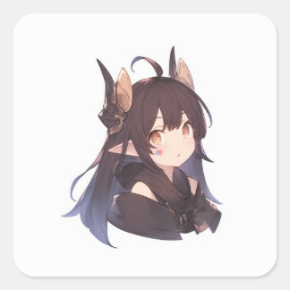 Mjuk spelkonst fyrkantigt klistermärke