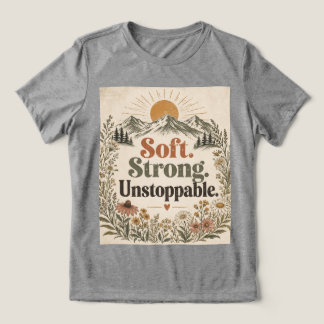Mjuk Stark Obändig Vildblomma Vintage Kvinnors T Shirt