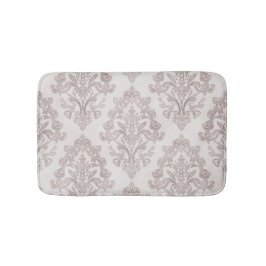 Mjuk Taupe Damask Vattenfärg Klassisk Blommig Badrumsmatta