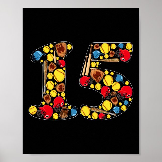 Mjuk tema för 15-årsfirande för flickor 15 år poster (Framsidan)