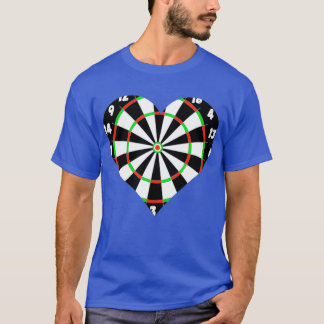 Mjuk Tip Darts Scoreboard Bullseye Board Heart T Shirt