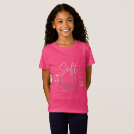 Mjuk Tjej Energi Estetiska Barn T-Shirt Rosa Grafi