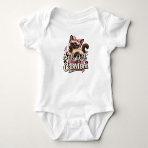 Mjuk Tjej Hård Katt Mamma Body Kattälskare T Shirt