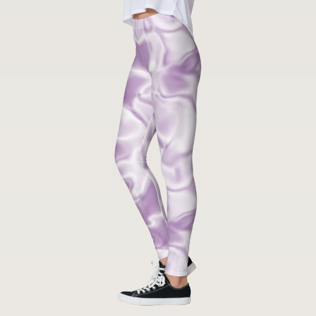 Mjuk Trendig Silver Lila Leggings (Vänster)