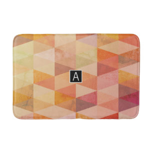 Mjuk triangel Geometric Mönster Monogrammet Badrumsmatta