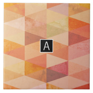 Mjuk triangel Geometric Mönster Monogrammet Kakelplatta