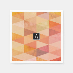 Mjuk triangel Geometric Mönster Monogrammet Pappersservett