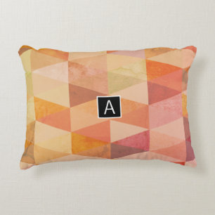 Mjuk triangel Geometric Mönster Monogrammet Prydnadskudde
