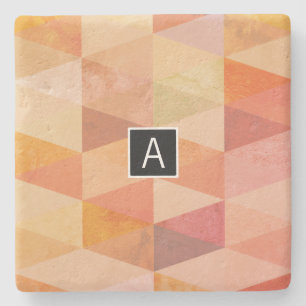 Mjuk triangel Geometric Mönster Monogrammet Underlägg Sten