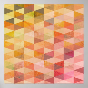 Mjuk triangel Geometric Mönster Poster