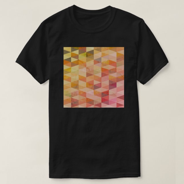 Mjuk triangel Geometric Mönster T-shirt (Design framsida)
