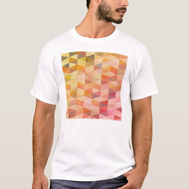 Mjuk triangel Geometric Mönster Tee Shirt (Framsida)