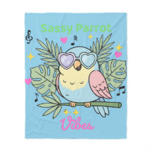 Mjuk tropisk "Sassy Parrot Vibes" Heart Sunglass