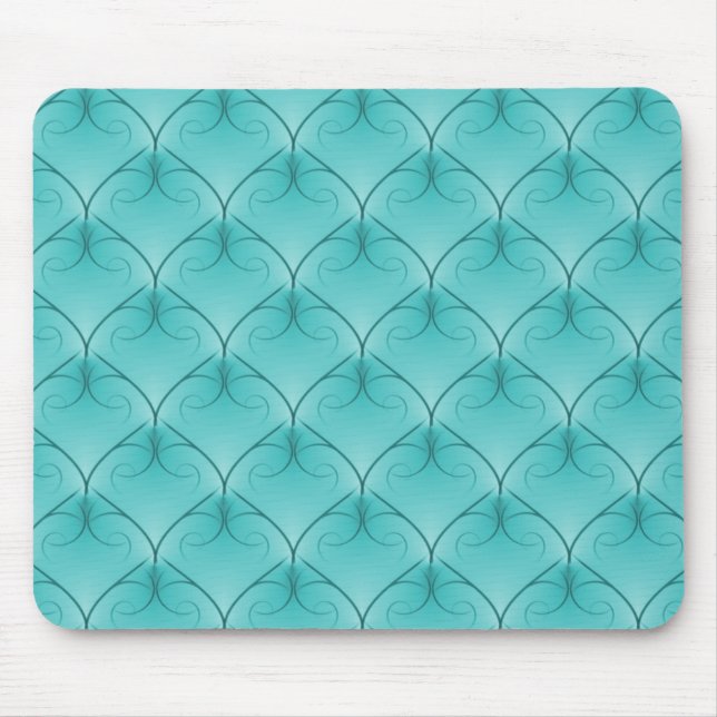 Mjuk turkos utan motstycke Elegance Mousepad Musmatta (Framsidan)