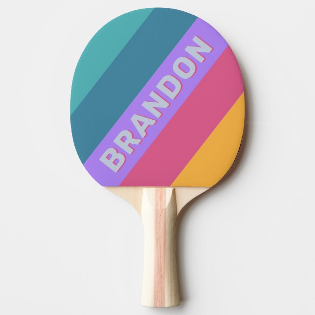 Mjuk Tusenfryd Drömmodig Randig med Namn Pingisracket (Framsidan)
