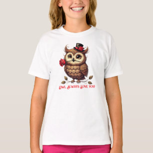 mjuk uggla Alla hjärtans dag T-shirt