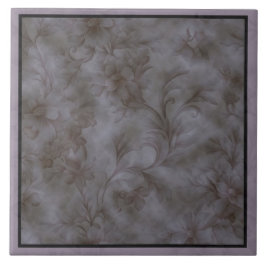 Mjuk utformning av grått- och lavender-blommigtens kakelplatta