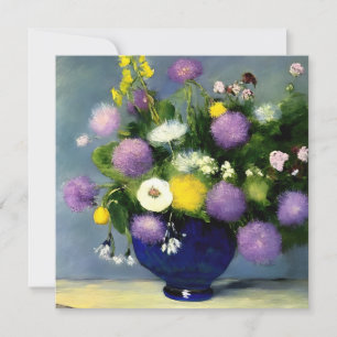 Mjuk utskrift av Färg blomma Vas