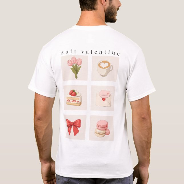 Mjuk valentinestisk Mood Board-tröja  T Shirt (Baksida)