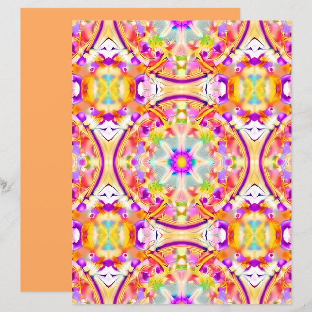 Mjuk Vår Pastels Tie Dye Mönster (Fram/baksida)