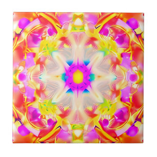 Mjuk Vår Pastels Tie Dye Mönster Kakelplatta