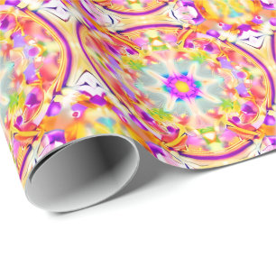 Mjuk Vår Pastels Tie Dye Mönster Presentpapper