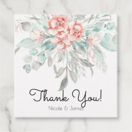 Mjuk Vår Sommar Blommig Grönska Elegant Bröllop Gåvor Etiketter