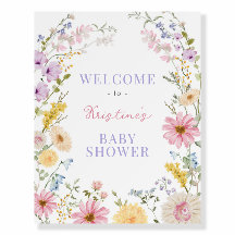 Mjuk vår-vildblomma-babyshower-välkomst