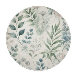 Mjuk vattenfärg Botaniska Mönster