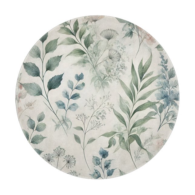 Mjuk vattenfärg Botaniska Mönster (Framsidan)