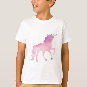 Mjuk vattenfärgrosaunicorn tee