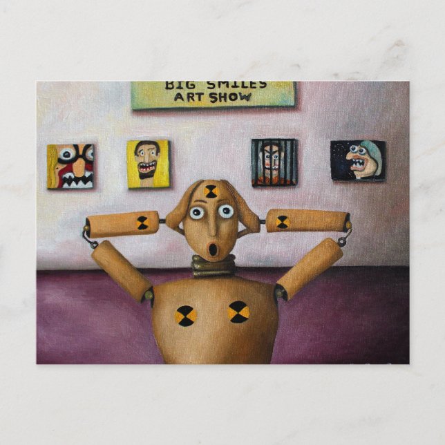 Mjuk vid Big Smiles Art Show Vykort (Framsida)