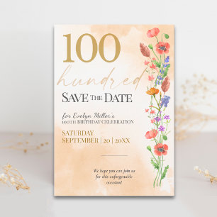 Mjuk Vildblomma 100-årsfirande Spara Datumet