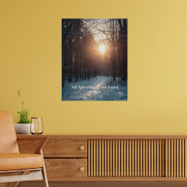 Mjuk vinterljus – minimalistisk lugn konsttryck poster
