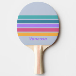 Mjuk Viol Dröm över Strimning med Namn Pingisracket