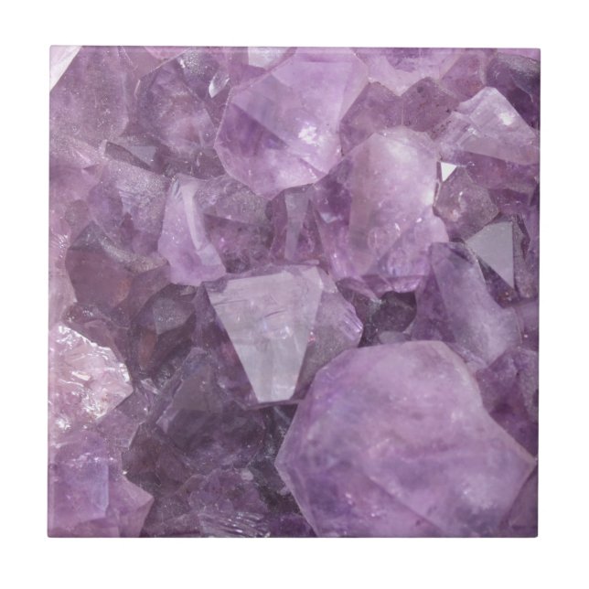Mjuk violett Amethyst Kakelplatta (Framsidan)