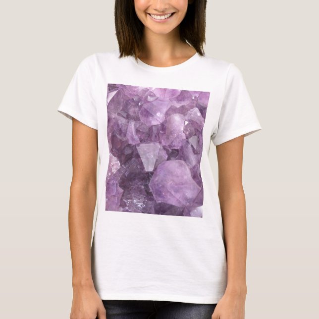 Mjuk violett Amethyst Tee Shirt (Framsida)