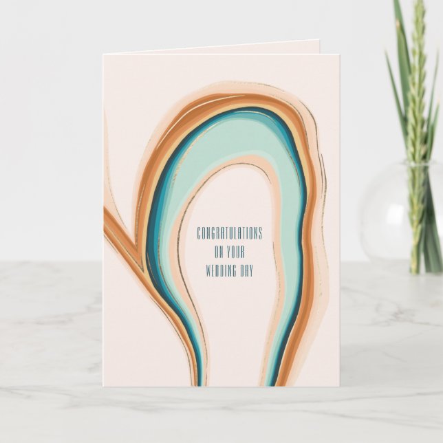 Mjuk virvel anpassad bröllopskort kort (Framsida)
